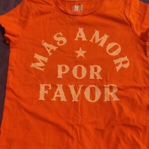 Gymboree Orange Short Sleeve Tee Casual Crew Neck